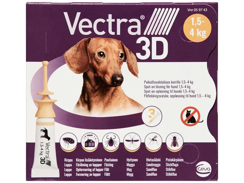 Vectra 3D Cani 1,5-4 Kg 3 Pipette