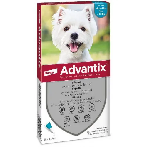 Advantix spot-on 4-10 kg 6 pipette
