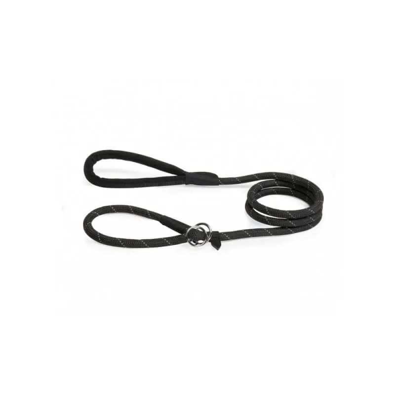 Guinzaglio a strangolo reflex nero 15x1500 mm