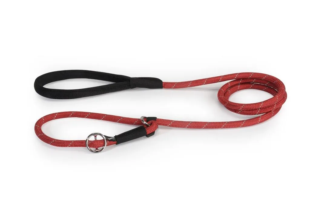 Guinzaglio a strangolo reflex rosso 10x1700 mm