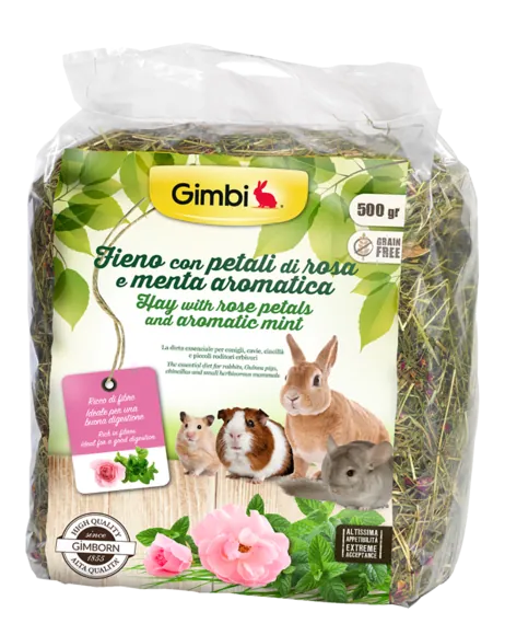 Fieno con petali di rose e menta 500 gr