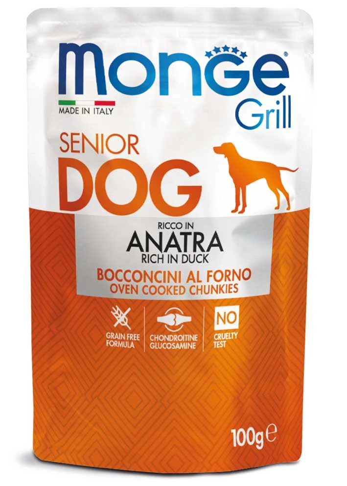 Grill dog senior anatra bustina 100 gr