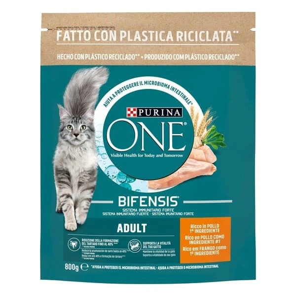 Purina one adult pollo e cereali integrali 800 gr