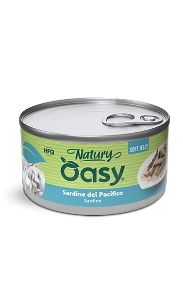 Oasy cat jelly sardine del pacifico lattina 85 gr