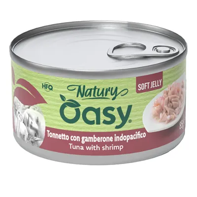 Oasy cat jelly tonnetto con gamberone lattina 85 gr