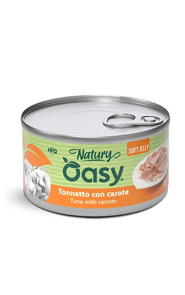 Oasy cat jelly tonnetto con carote lattina 85 gr