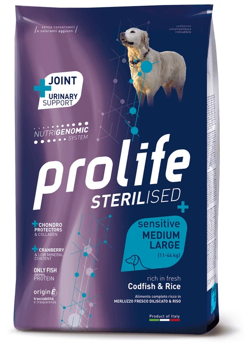 Prolife dog adult sterilized merluzzo 2,5 kg