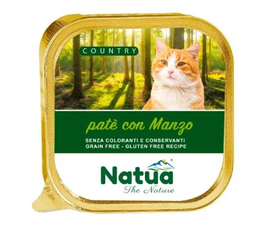 Natua gatto manzo vaschetta 100 gr