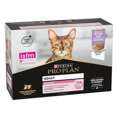 Pro plan gatto delicate adult tacchino in salsa multipack 10 x 85 gr