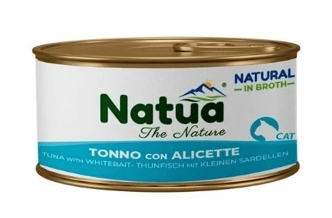 Natua cat tonno con alicette in brodo lattina 85 gr