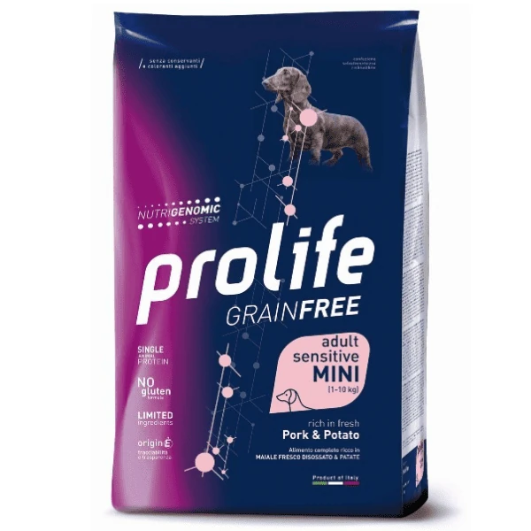Prolife dog grain free adult mini maiale e patate 7 kg