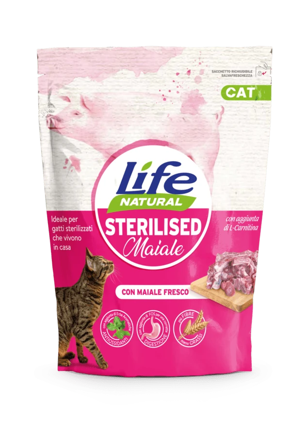 Life cat sterilized maiale 800 gr