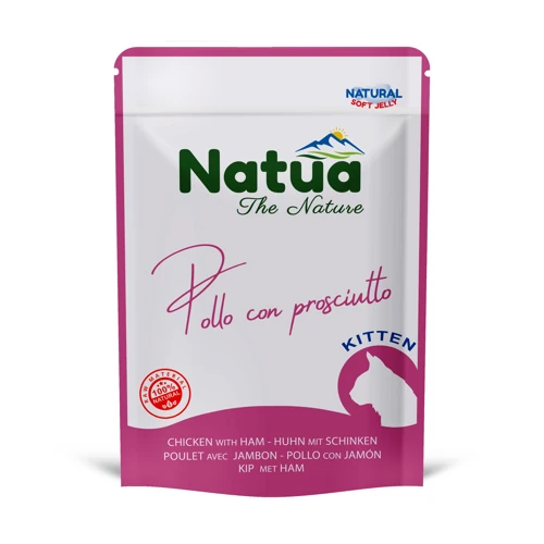 Natua cat kitten pollo con prosciutto bustina 70 gr