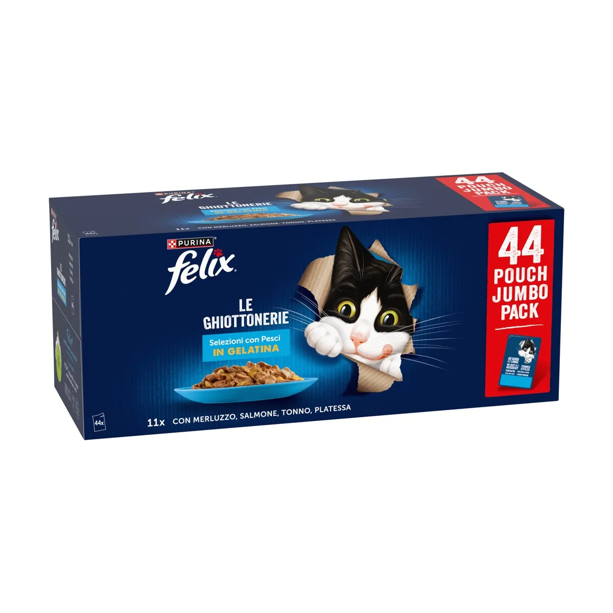 Felix ghiottonerie multipack mix pesce gel 44 bustine 85 gr