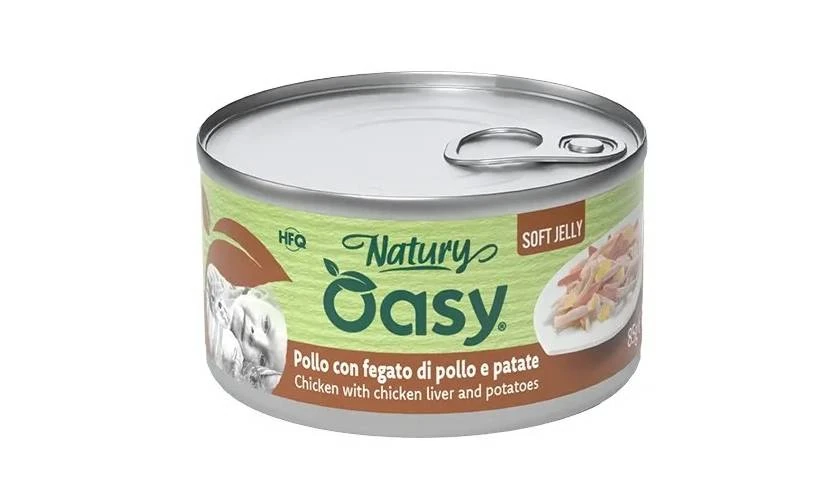Oasy cat pollo fegato e patate lattina 150 gr