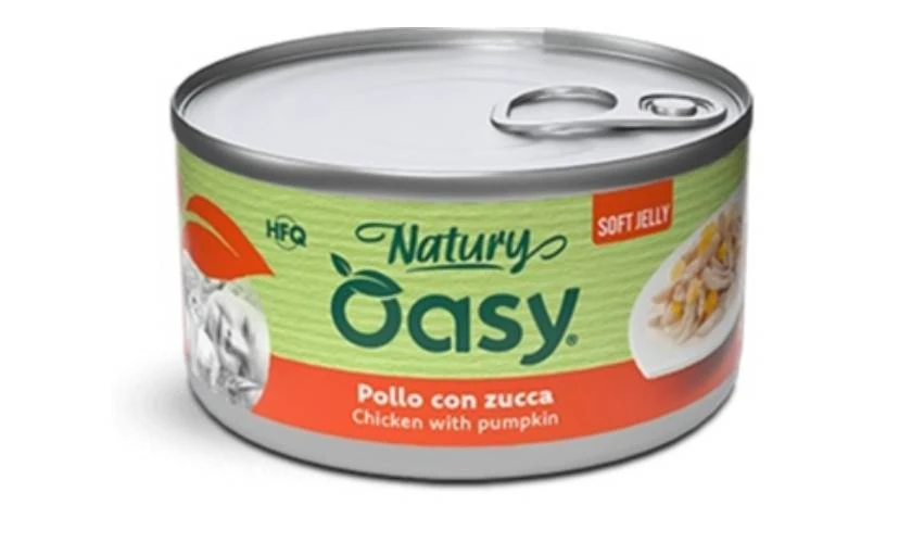 Oasy cat pollo e zucca lattina 150 gr