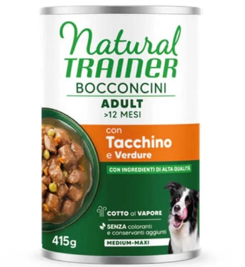 Natural trainer dog bocconcini tacchino lattina 415 gr