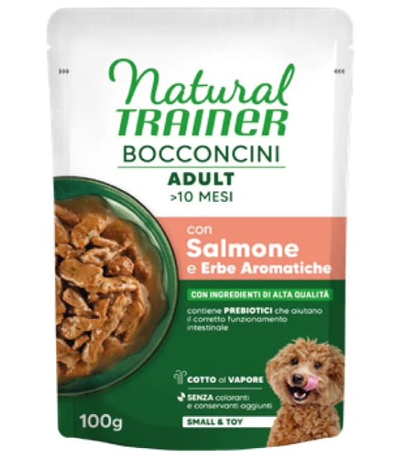 Trainer natural dog bocconcini salmone busta 100 gr