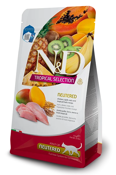 Farmina -N&D gatto tropical selection pollo neutered 1,5 kg- Crocchette gatto