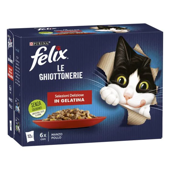 Felix ghiottonerie multipack 12 x 85 gr (pollo- manzo)