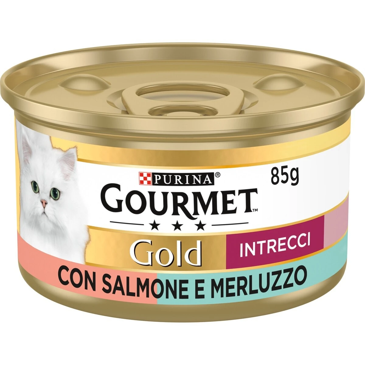 Gourmet gold intrecci salmone e merluzzo 85 gr