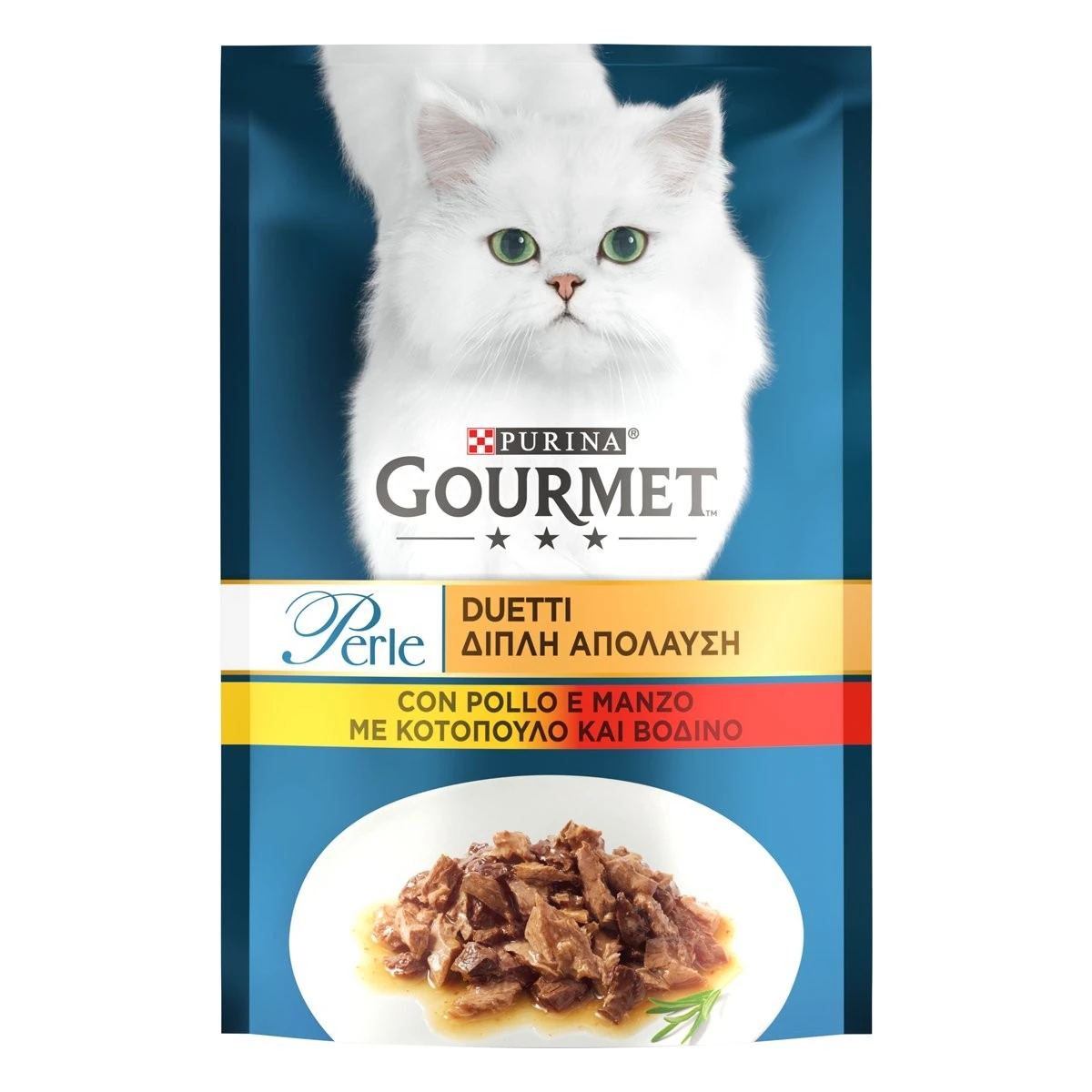 Gourmet perle duetti con pollo e manzo 85 gr