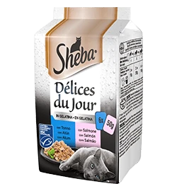 Sheba ddj tonno e salmone gelatina 6 x 50gr
