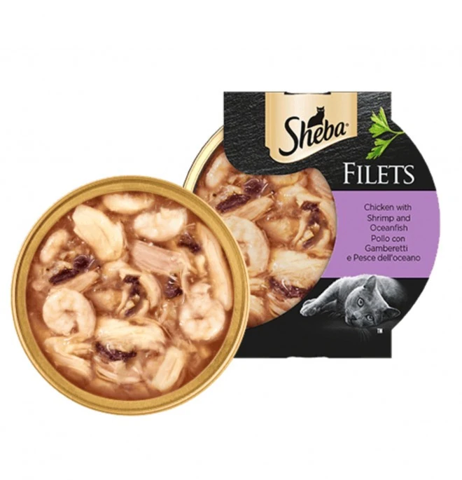 Sheba filets pollo e gamberetti 60 gr