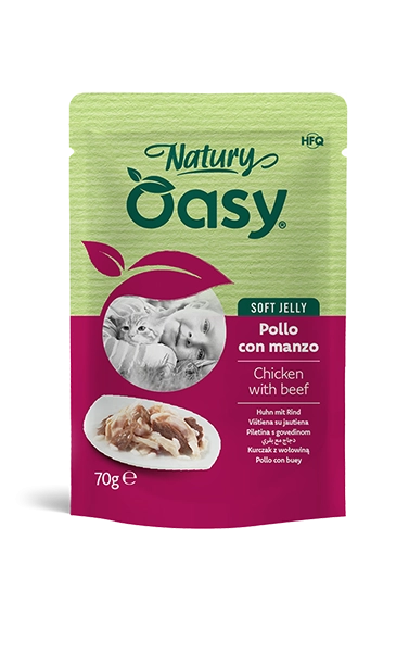 Oasy cat pollo con manzo bustina 70 gr
