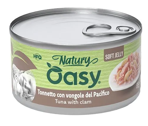 Oasy cat tonno e vongole lattina 150 gr