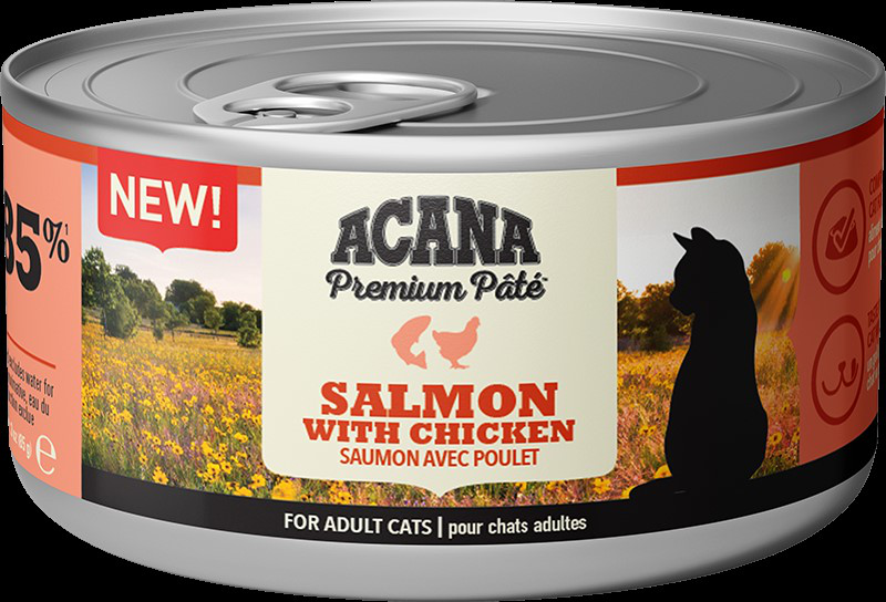 Acana Gatto Pate' Salmone E Pollo Lattina 85 Gr 24x