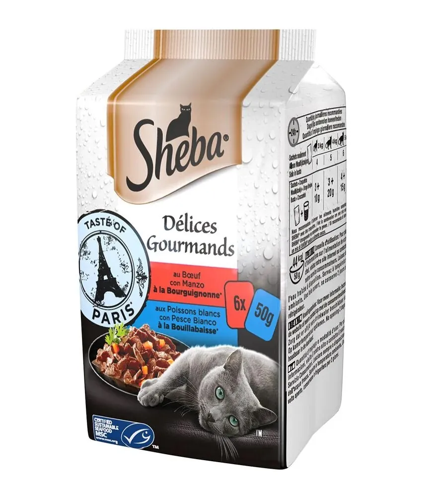 Sheba ddj taste of paris 6 bs x 50 gr