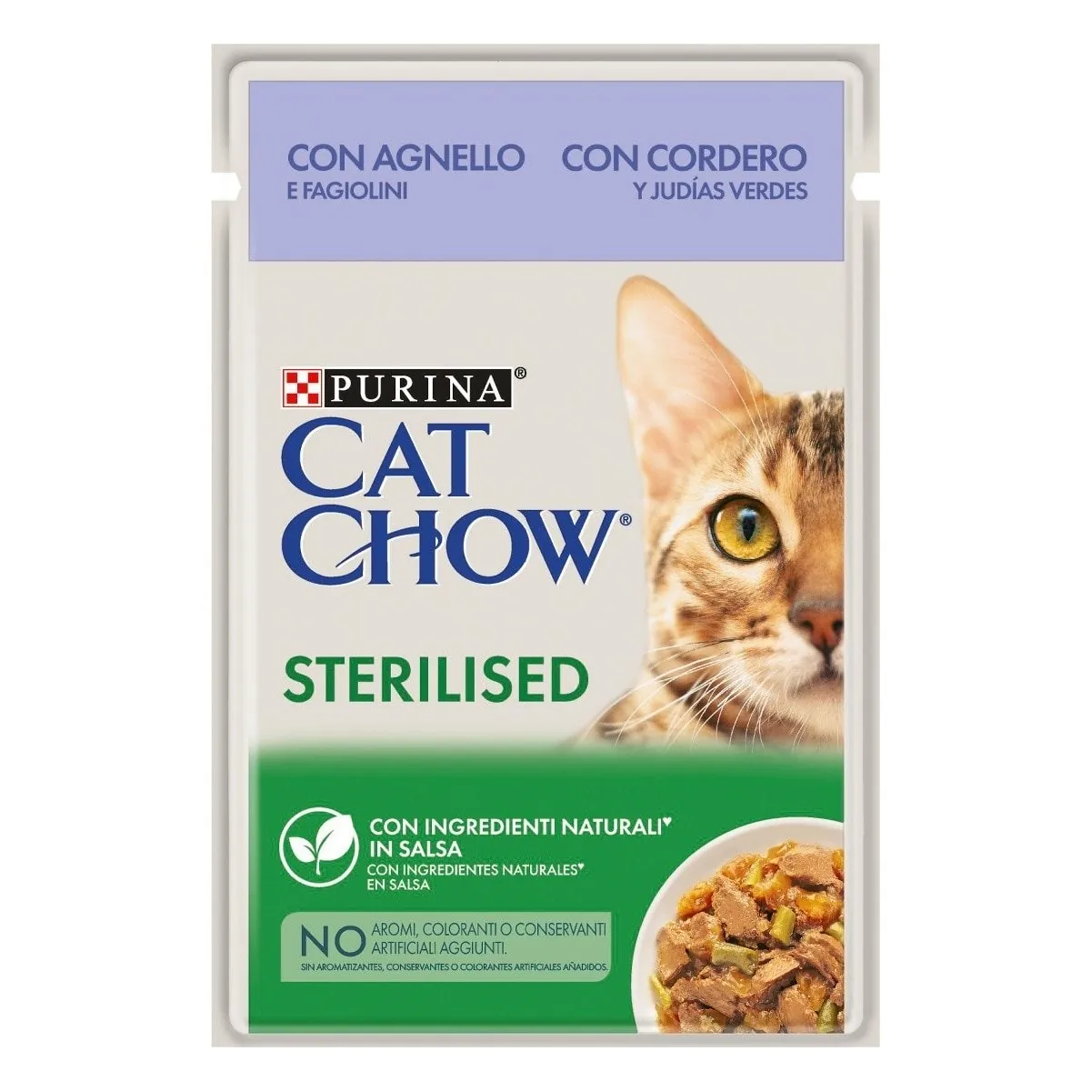 Cat chow sterilized agnello e fagiolino bustina 85 gr