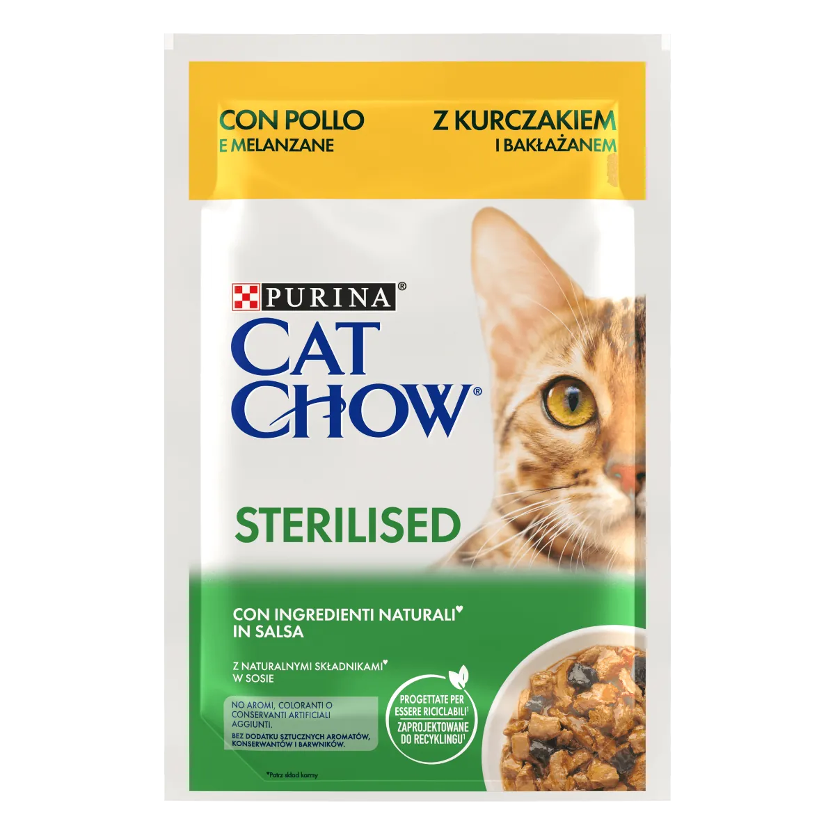 Cat chow sterilized pollo e melanzane bustina 85 gr