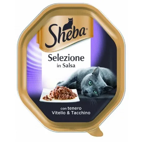 Sheba selezione vitello e tacchino in salsa 85 gr