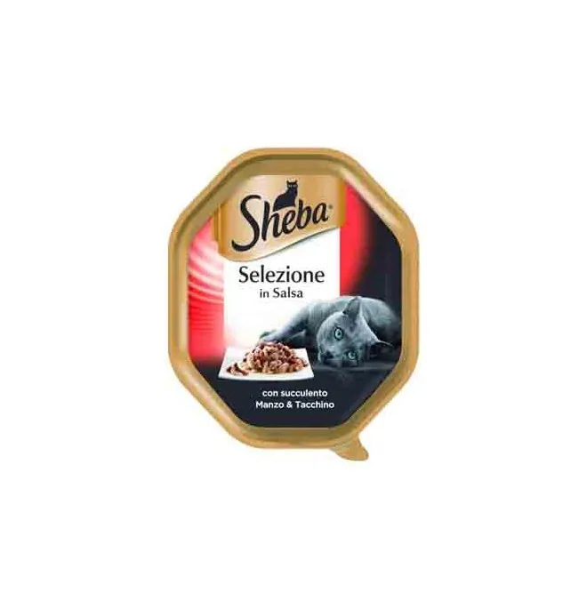 Sheba selezione manzo e tacchino in salsa 85 gr