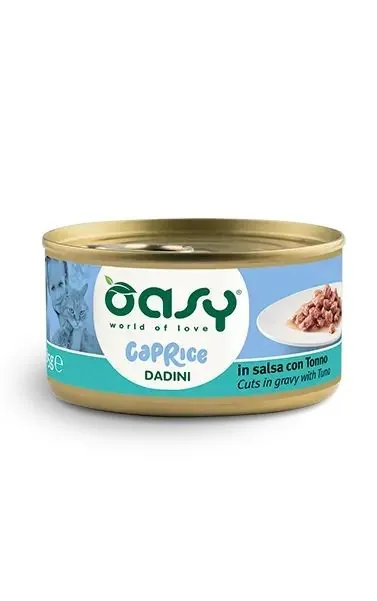 Oasy cat caprice dadini tonno lattina 85 gr