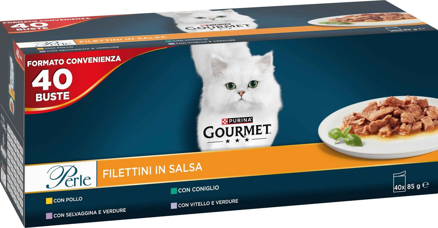 Gourmet perle multipack mix carne 40 buste da 85 gr