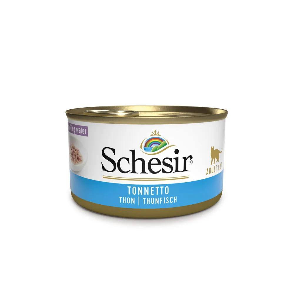 Schesir gatto tonnetto in brodo lattina 85 gr
