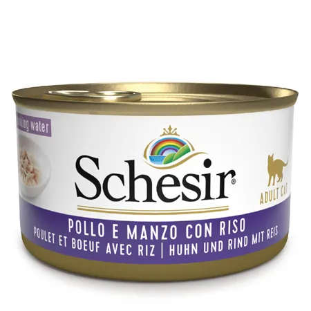 Schesir gatto pollo e manzo in brodo lattina 70 gr