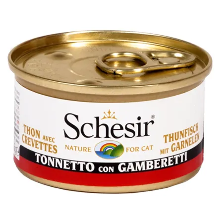 Schesir gatto tonnetto e gamberetti jelly lattina 85 gr