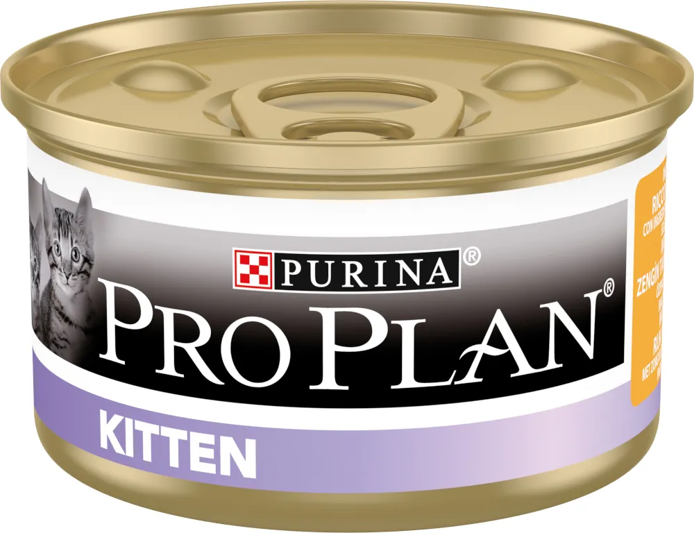 Pro plan cat kitten mousse pollo lattina 85 gr
