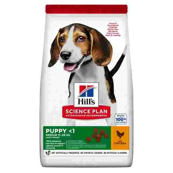 Hills cane puppy medio pollo 14 kg