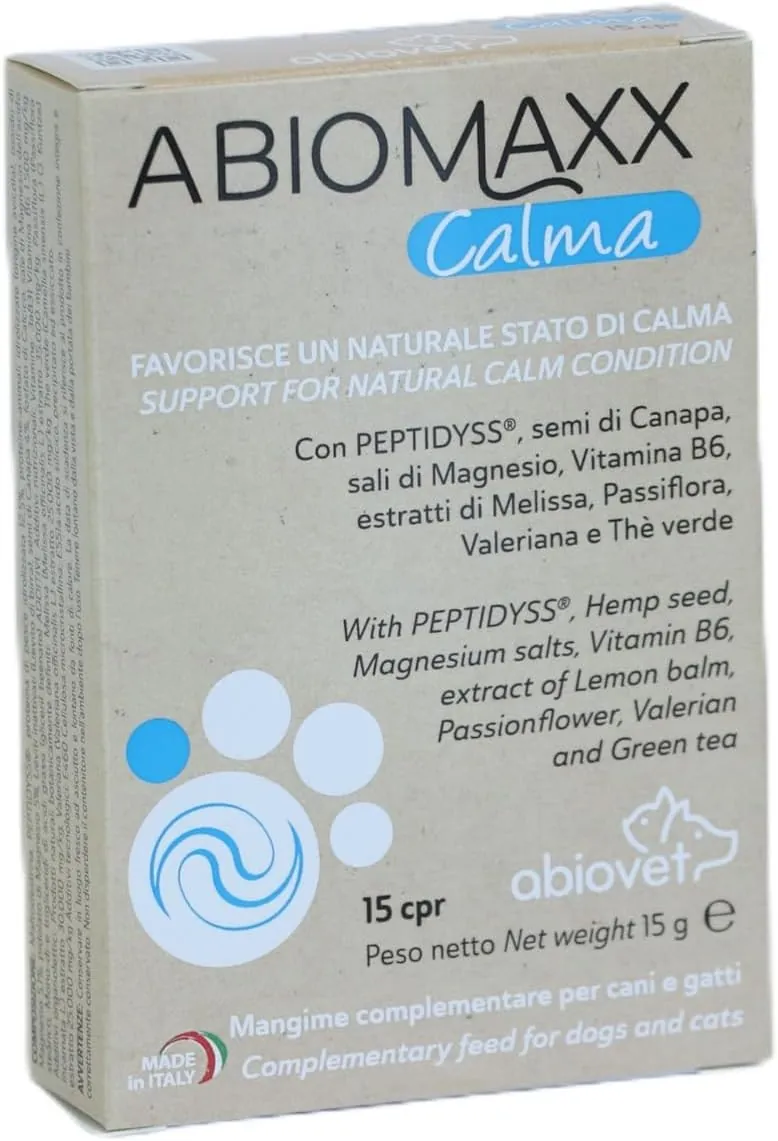 Parafarmaco Abiomaxx calma 15 cpr 15 gr - per cani e gatti