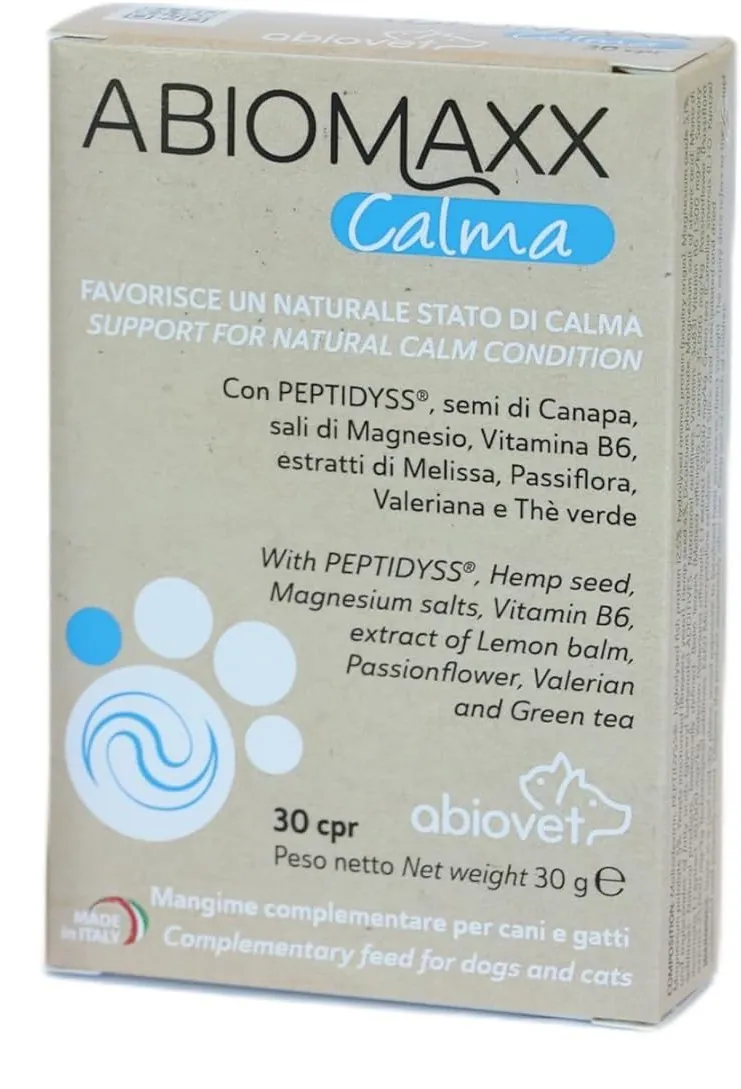 Abiomaxx calma 30 cpr 30 gr Parafarmaco per Cani e Gatti