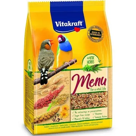 Vk menù x uccelli esotici