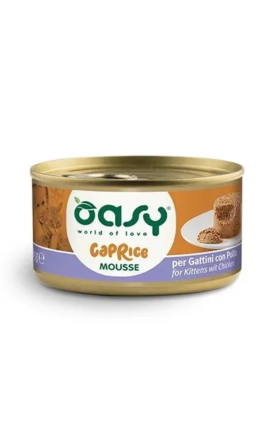 Oasy cat caprice mousse gattini pollo lattina 85 gr