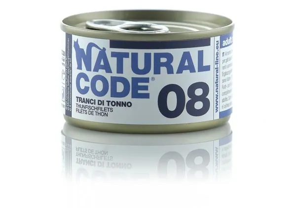 Natural code gatto tranci di tonno lattina 85 gr