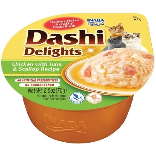 Dashi delights cat pollo,tonno e capasanta cup 70 gr