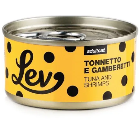 Lev gatto tonnetto e gamberetti lattina 70 gr